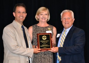 Pictures from l to r: Don Bowman, Manager of Engineering, Ann Welton, Chamber President, and Fred Keller, Manager of Member Services