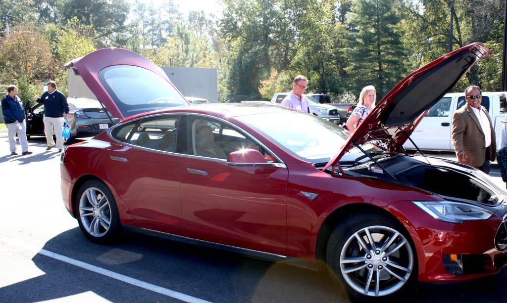 The Tesla was a crowd-pleaser.