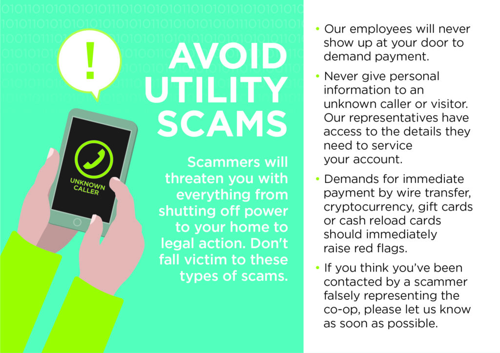 avoid utility scams infographic